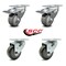 Service Caster 3.5 Inch Gray Polyurethane Wheel Swivel Top Plate Caster Total Lock Brake, 2PK SCC-TTL20S3514-PPUB-2-S-2 - alternate 2